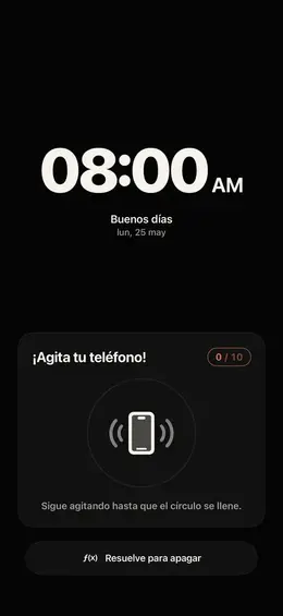 Agita el teléfono